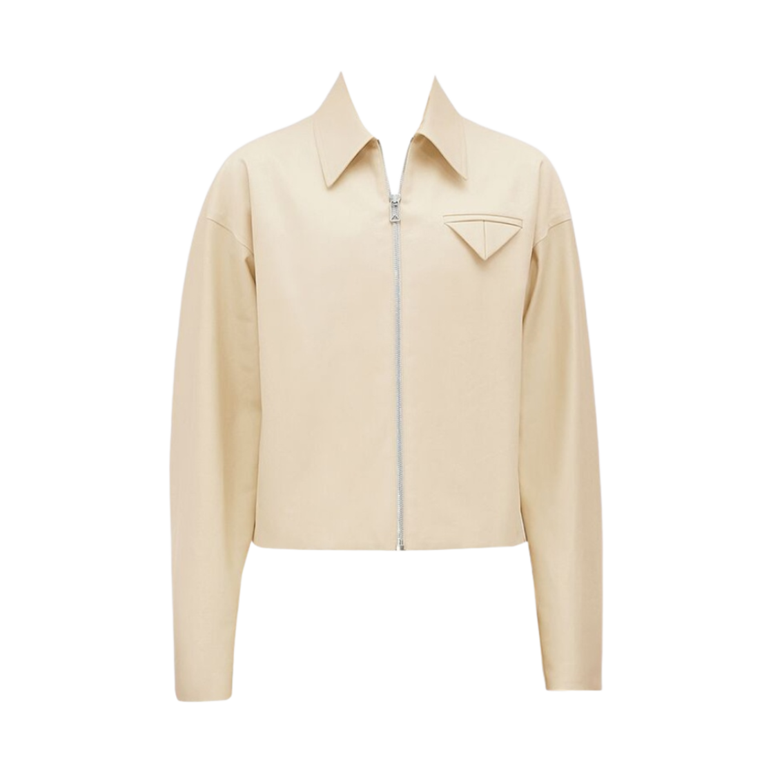 646907V1J109028 Bottega Veneta Sanded Cotton Twill Jacket Sea Salt