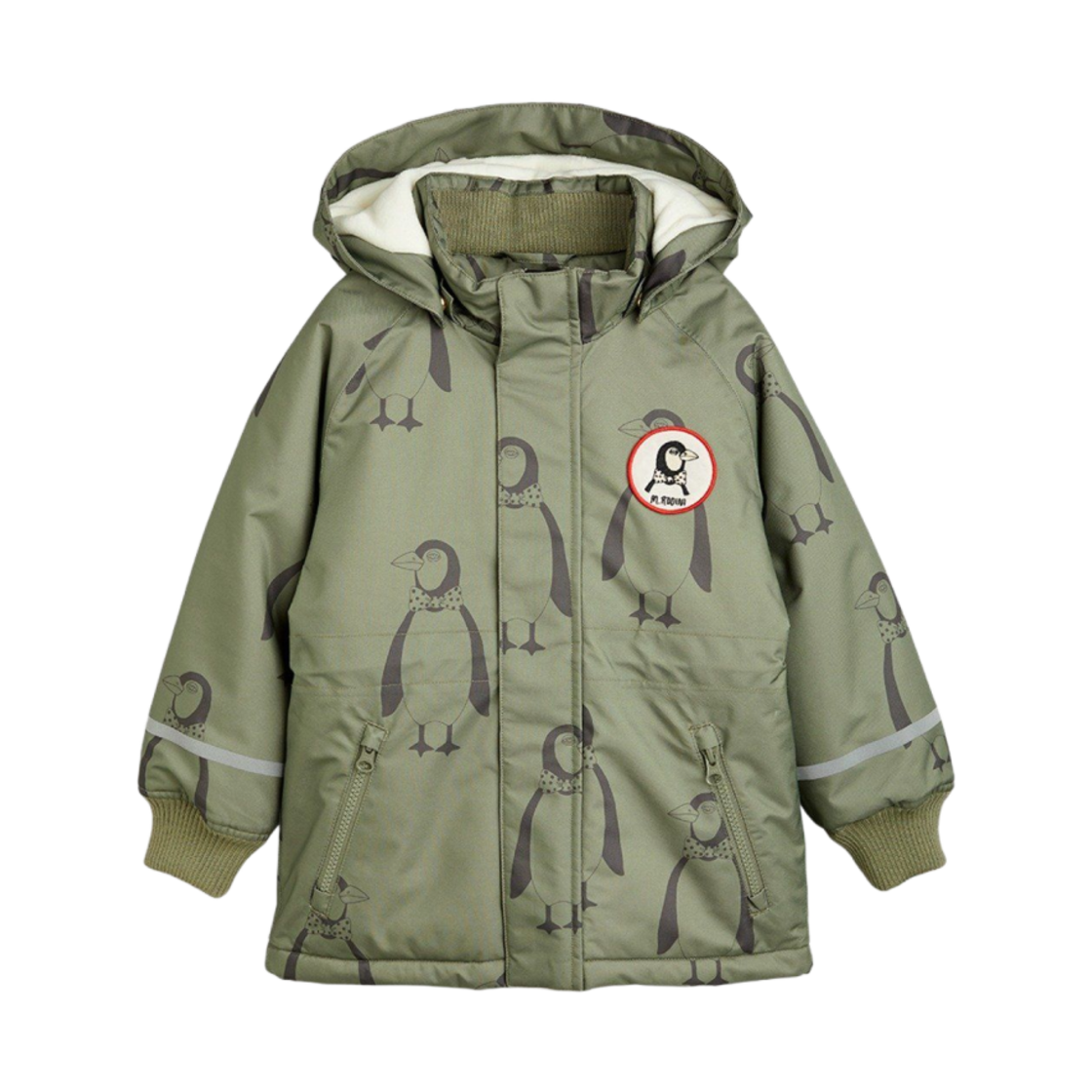 (키즈) 미니 로디니 펭귄 K2 파카 그린((Kids) Mini Rodini Penguin K2 Parka Green)