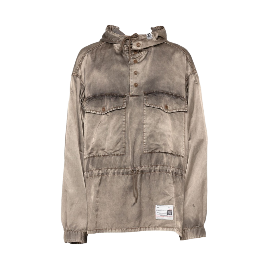 A12SH074-BEIGE Maison Mihara Yasuhiro Anorak Shirt Beige