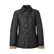 (W) Burberry Diamond Quilted Thermoregulated Jacket Black