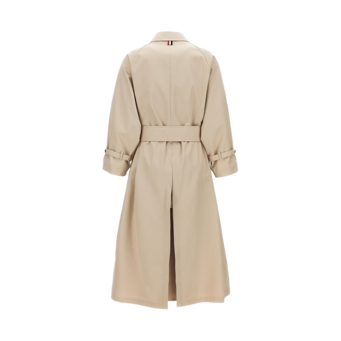 (W) 톰브라운 워터프루프 코튼 트윌 래글런 트렌치 오버코트 카키((W) Thom Browne Waterproof Cotton Twill Raglan Trench Overcoat Khaki) - 2
