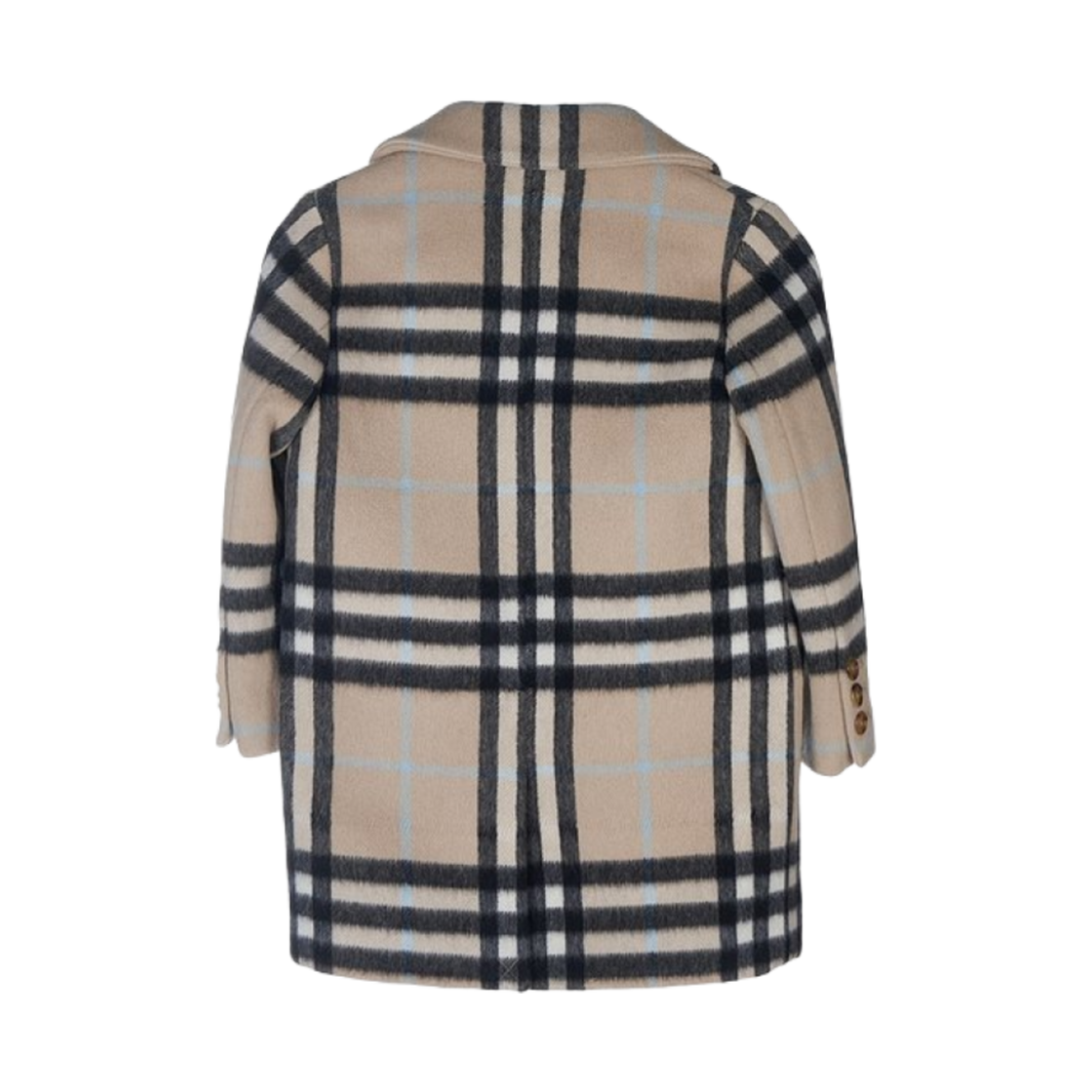 (키즈) 버버리 더블 울 코트 페일 샌드((Kids) Burberry Double Wool Coat Pale Sand) - 2