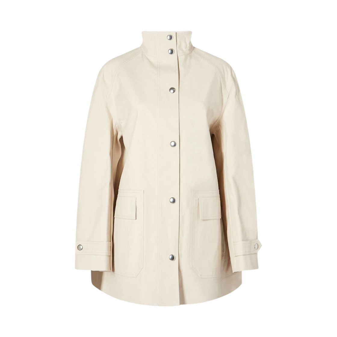 (W) 메종 키츠네 매킨토시 자켓 라이트 베이지((W) Maison Kitsune Macintosh Jacket Light Beige)
