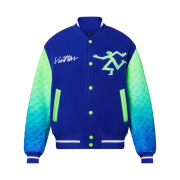 Louis Vuitton Mix Gradient Leather Bomber Heather Grey Blue
