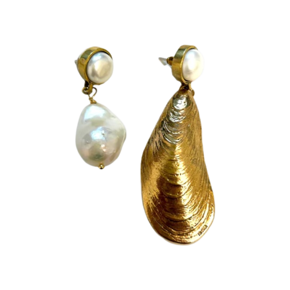 R38311657-71 Magliano Cozza Earrings Brass Pearl