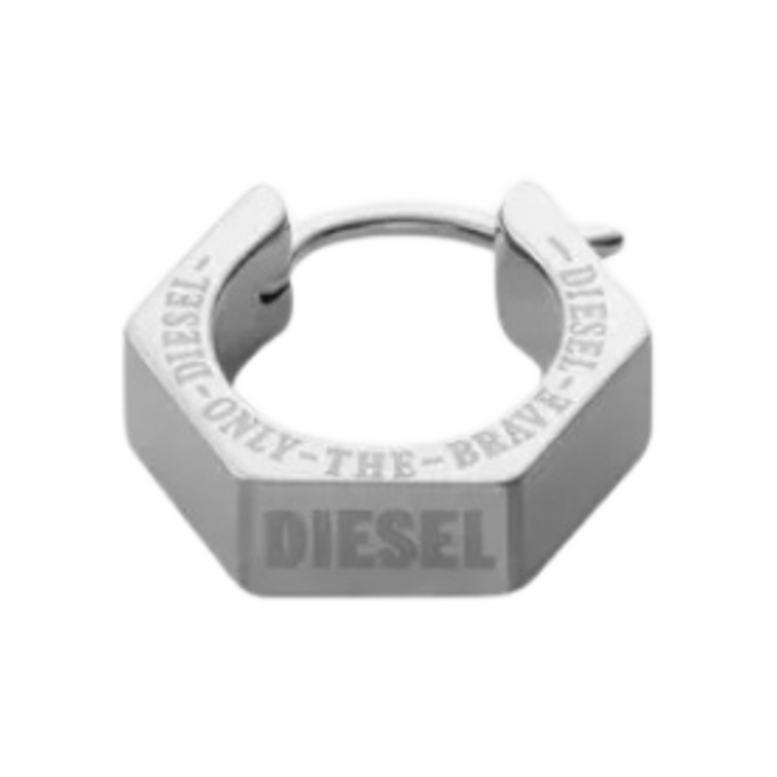 디젤 Dx1345040 스테인리스 스틸 이어링 실버(Diesel Dx1345040 Stainless Steel Earring Silver)