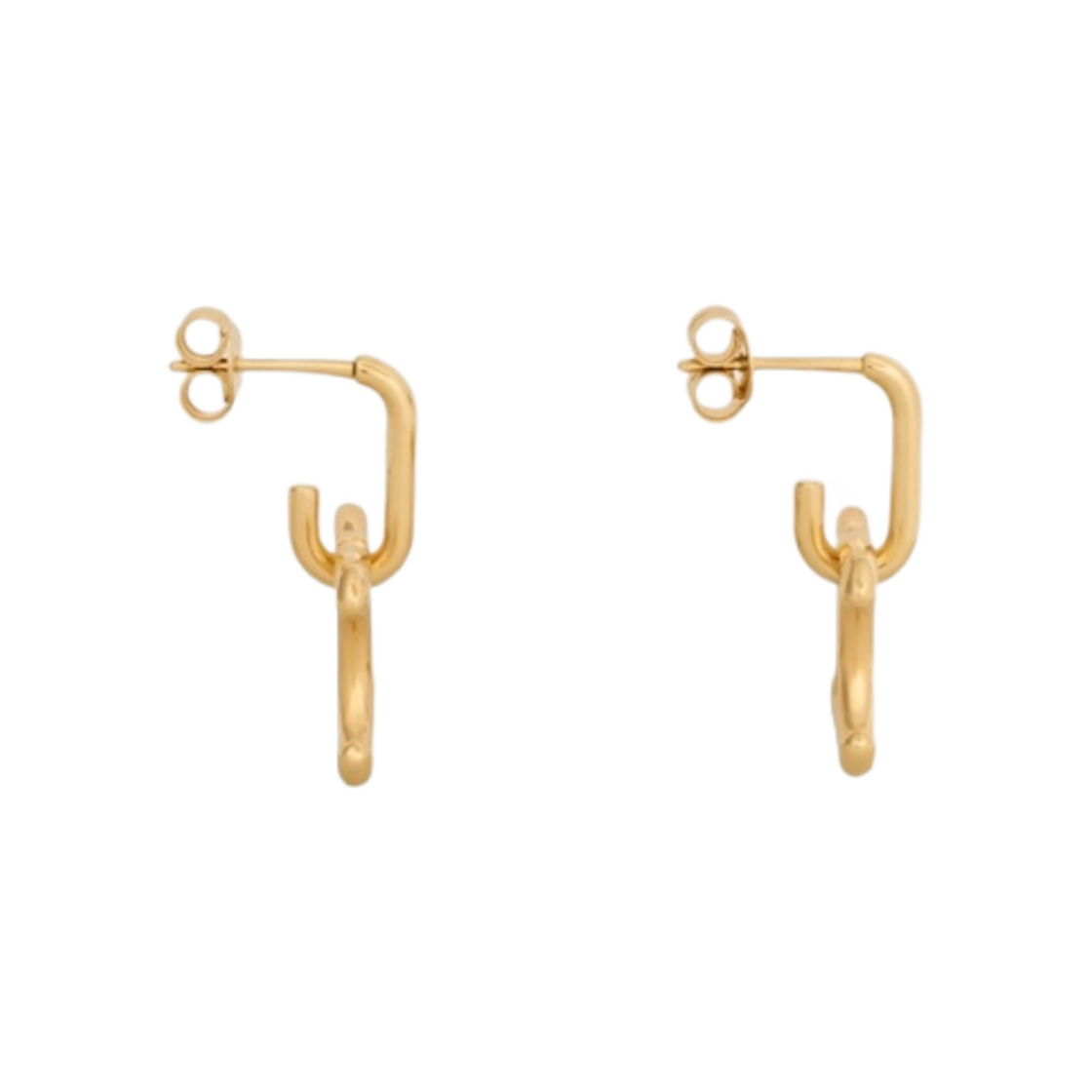 셀린느 트리옹프 락 귀걸이 브라스 골드 피니쉬 골드(Celine Triomphe Lock Earrings in Brass with Gold Finish Gold) - 3