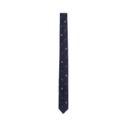Thom Browne Bird & Bee Jacquard Classic Tie Navy