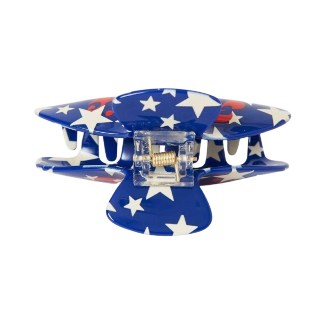 (W) 히스테릭 글래머 클래식 스타 패턴 헤어 클립 블루((W) Hysteric Glamour Classic Star Pattern Hair Clip Blue) - 2