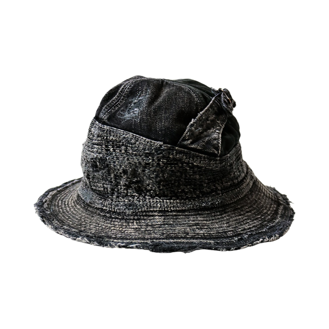 캐피탈 11.5온즈 블랙 X 블랙 데님 올드 맨 앤 더 씨 햇 블랙(Kapital 11.5 oz. Black X Black Denim The Old Man and The Sea Hat Black) - 4