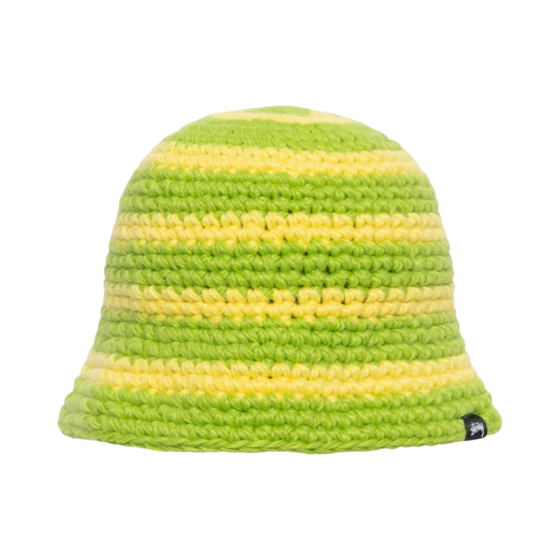 스투시 스월 니트 버킷햇 라임