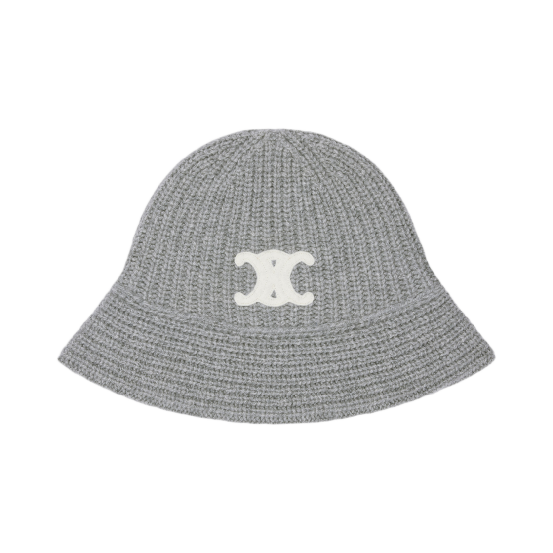 셀린느 트리옹프 클로시 비니 캐시미어 미디움 그레이(Celine Triomphe Cloche Beanie in Cashmere Medium Grey) - 1
