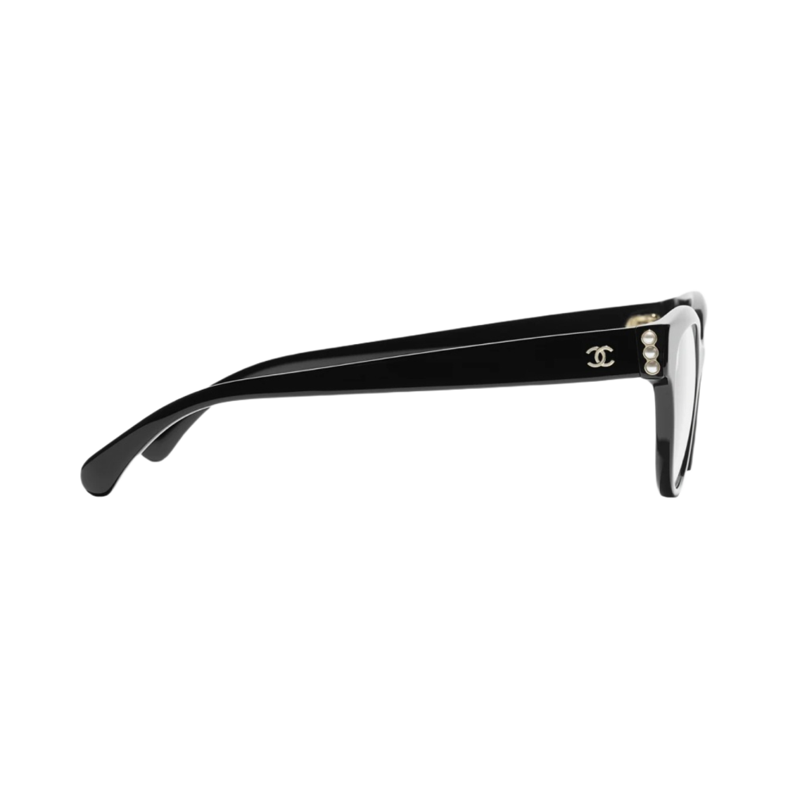 샤넬 버터플라이 프레임 아세테이트 글래스 펄 & 블랙(Chanel Butterfly Eyeglasses Acetate Glass Pearls & Black) - 3