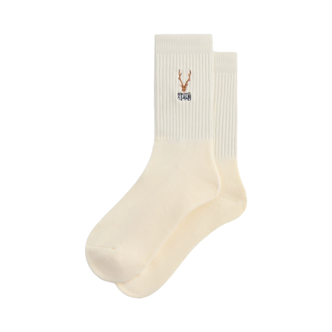 KHM220120-116 Kith x South2 West8 Embroidered Logo Crew Socks Silk