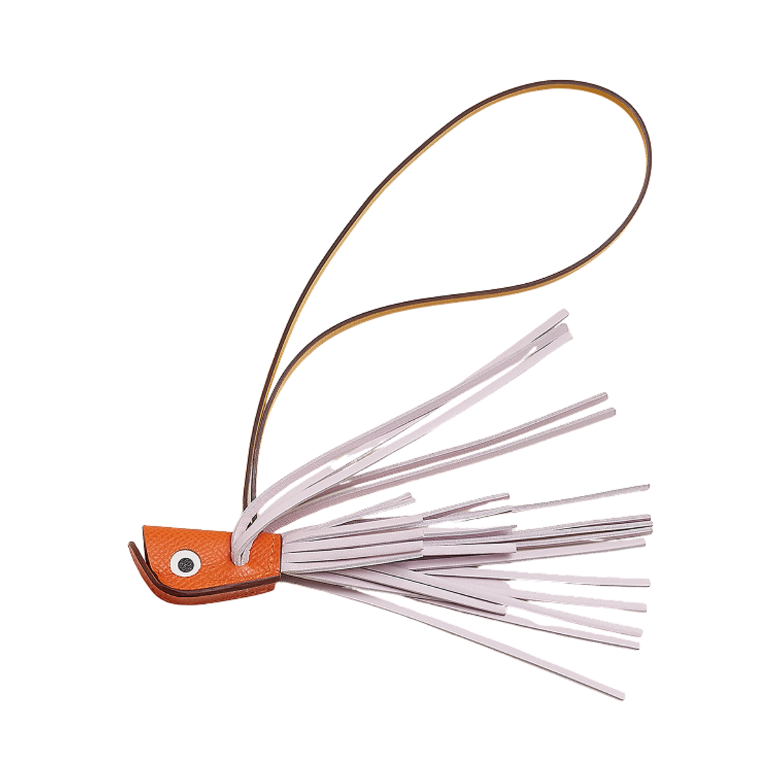 H085002CAAE Hermes Poisson Charm Epsom Swift Milo Orange Mauve Pale Sun Blanc