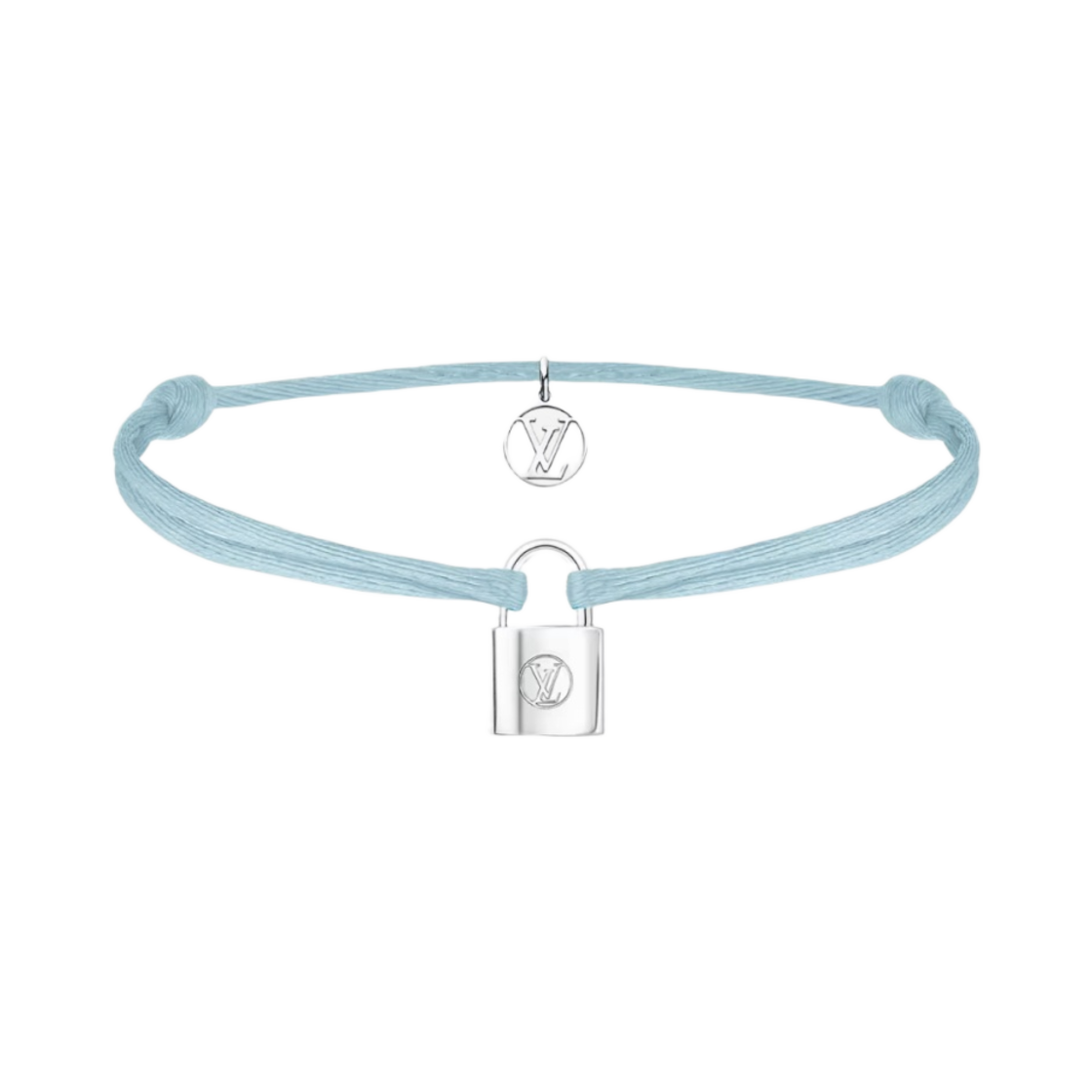 루이비통 실버 락킷 x 루이 두두 브레이슬릿 리사이클 실버 블루 코드(Louis Vuitton Silver Lockit x Doudou Louis Bracelet Recycled Silver Blue Cord) - 1
