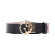 (W) Gucci Reversible Belt Black Pink