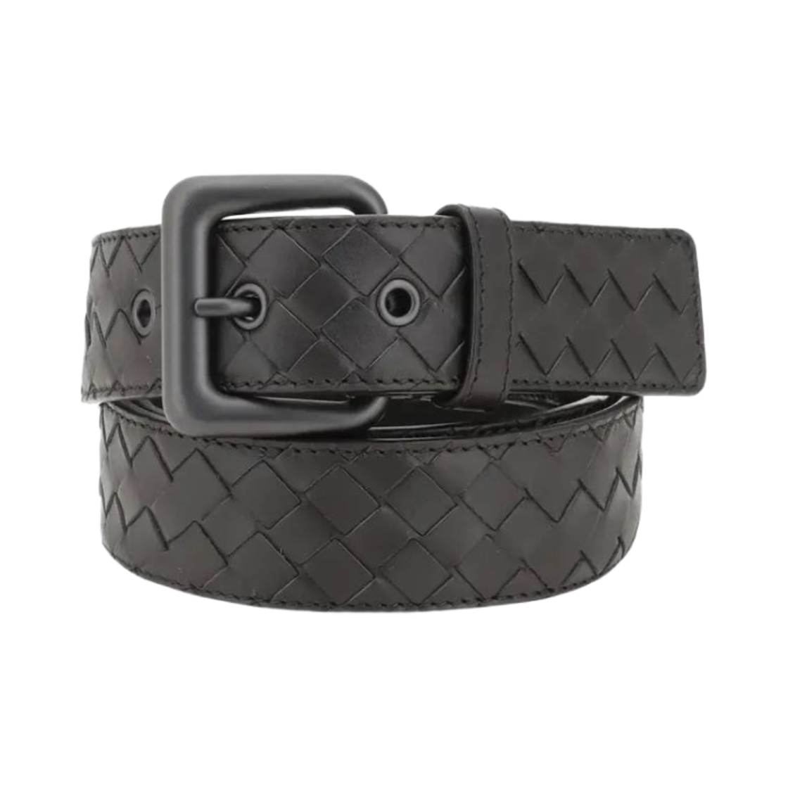271932V47W02090 Bottega Veneta Intrecciato Leather Belt Brown