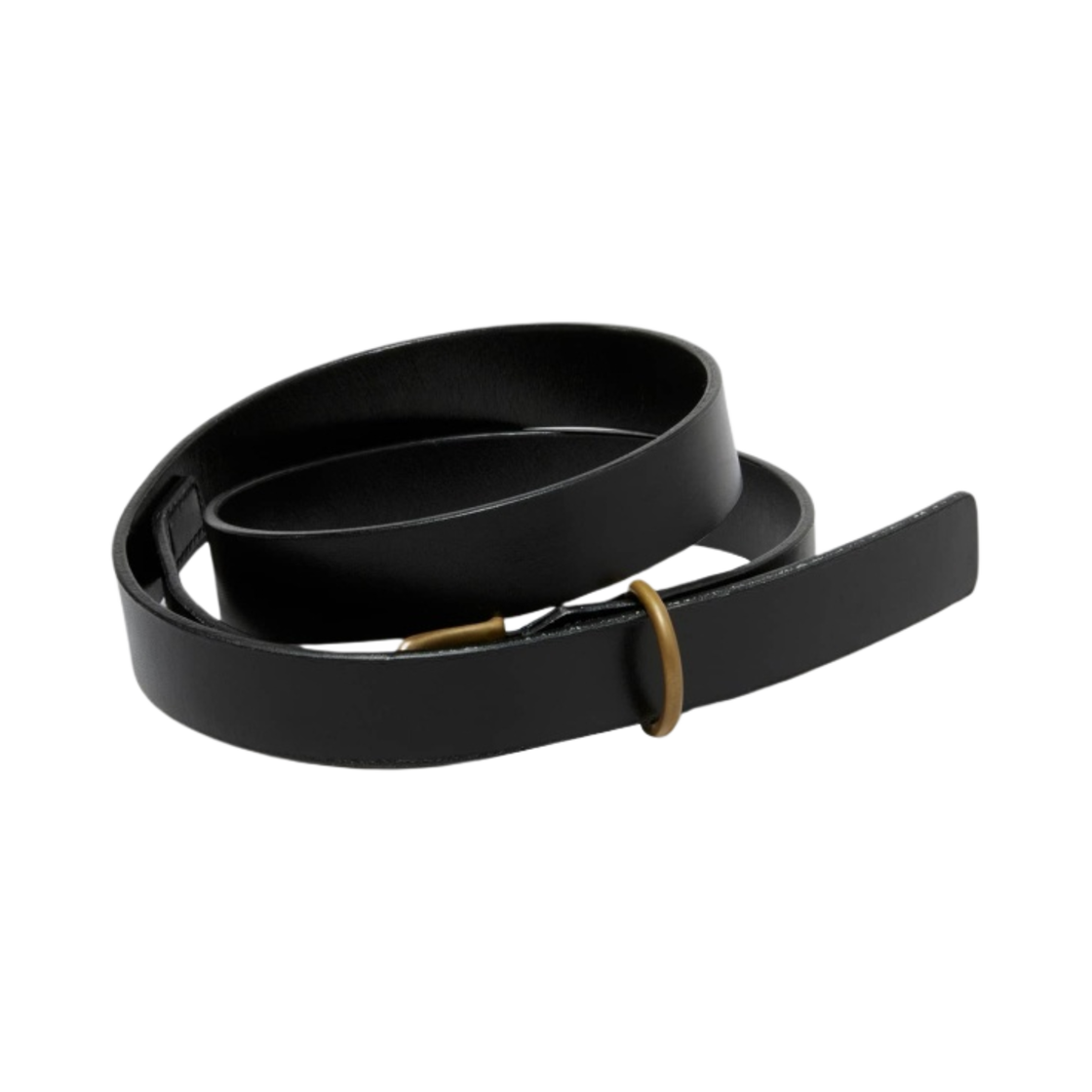 小物 AURALEE Leather Slide Buckle Belt AURALEE: Black Slide-Buckle Belt | SSENSE