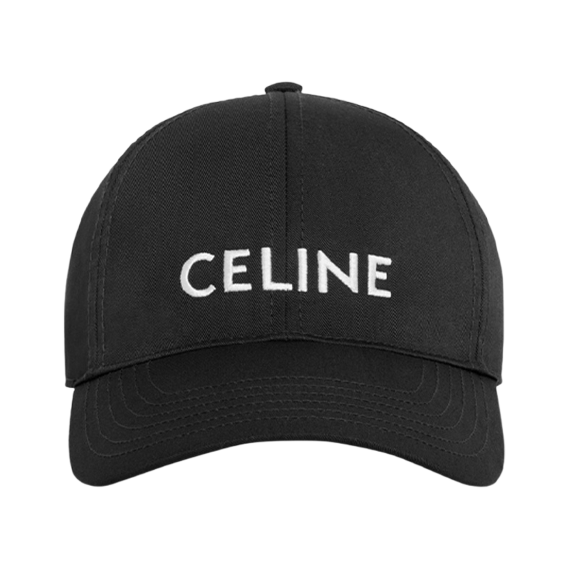 (W) 셀린느 베이스볼 캡 코튼 블랙((W) Celine Baseball Cap in Cotton Black)