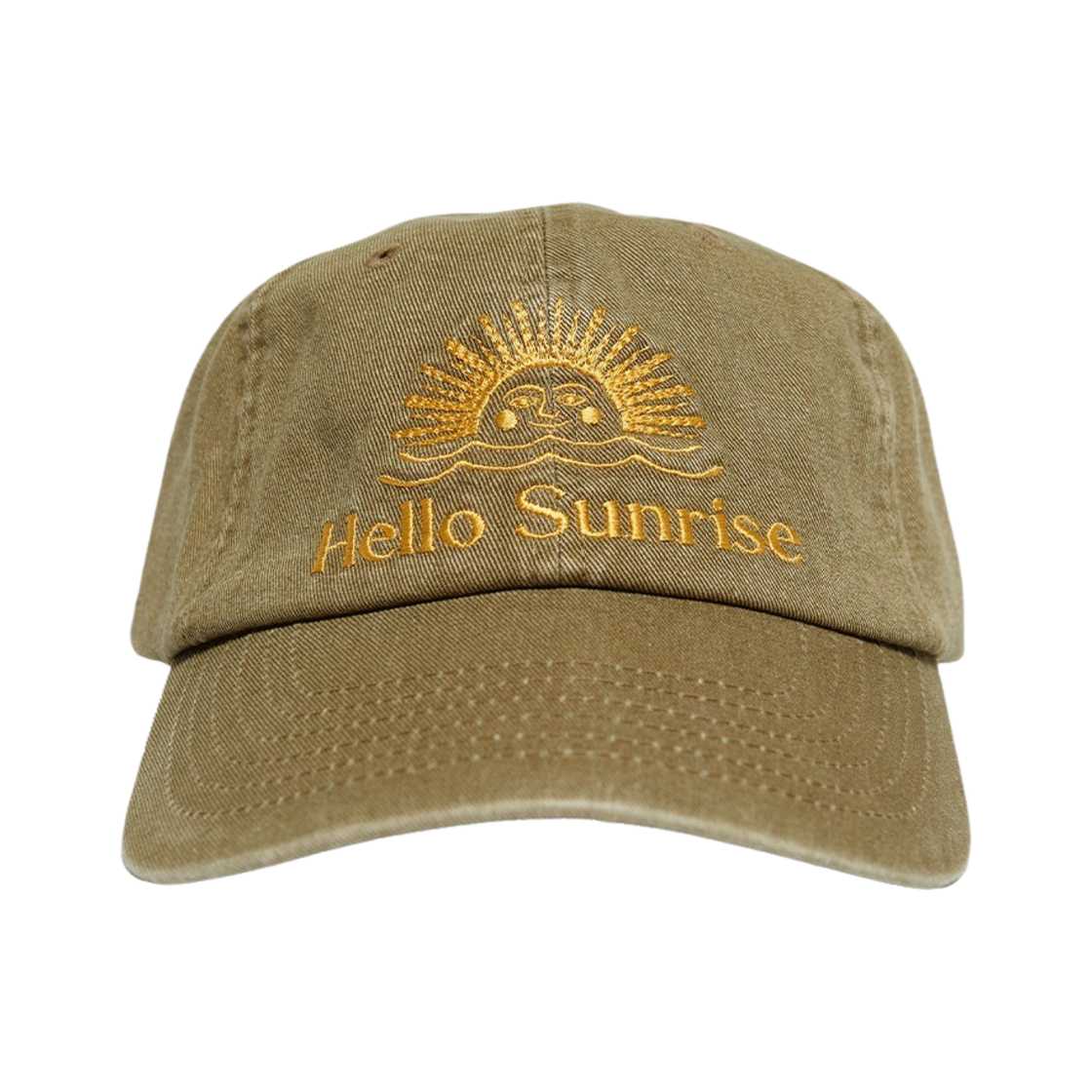 헬로선라이즈 워시드 OG 로고 볼 캡 카멜 브라운