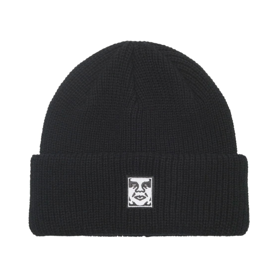 오베이 미드 아이콘 패치 커프 비니 블랙(Obey Mid Icon Patch Cuff Beanie Black)