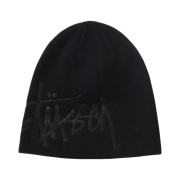 Stussy Debossed Stock Logo Beanie Black