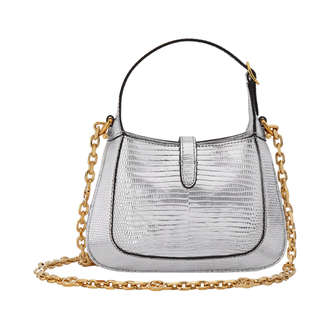 구찌 재키 1961 리자드 미니백 실버(Gucci Jackie 1961 Lizard Mini Bag Silver) - 3