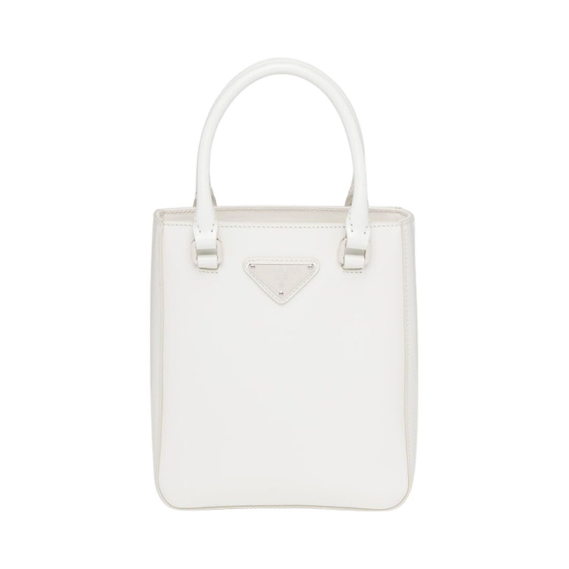 프라다 스몰 브러쉬드 레더 토트 화이트(Prada Small Brushed Leather Tote White) - 1