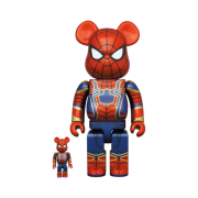 Bearbrick Marvel Avengers: Endgame Iron Spider 100% & 400% Set