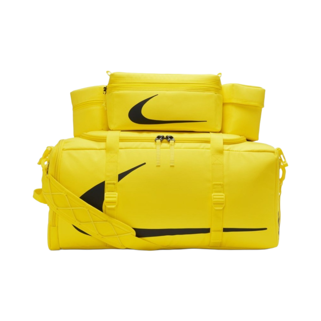 [新品未使用]NIKE Off White Duffle Bag イエロー 人気話題コラボ！OFF-WHITE x Nike Duffle Bag Opti Yellow 2020 (Off