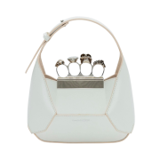 Alexander McQueen Mini Jewelled Hobo Bag Ivory