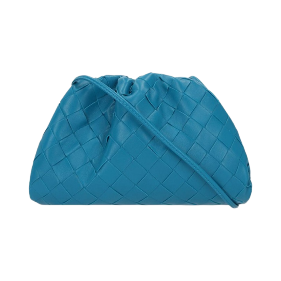 585852VCPP14403 Bottega Veneta Mini Leather Pouch Blue Print