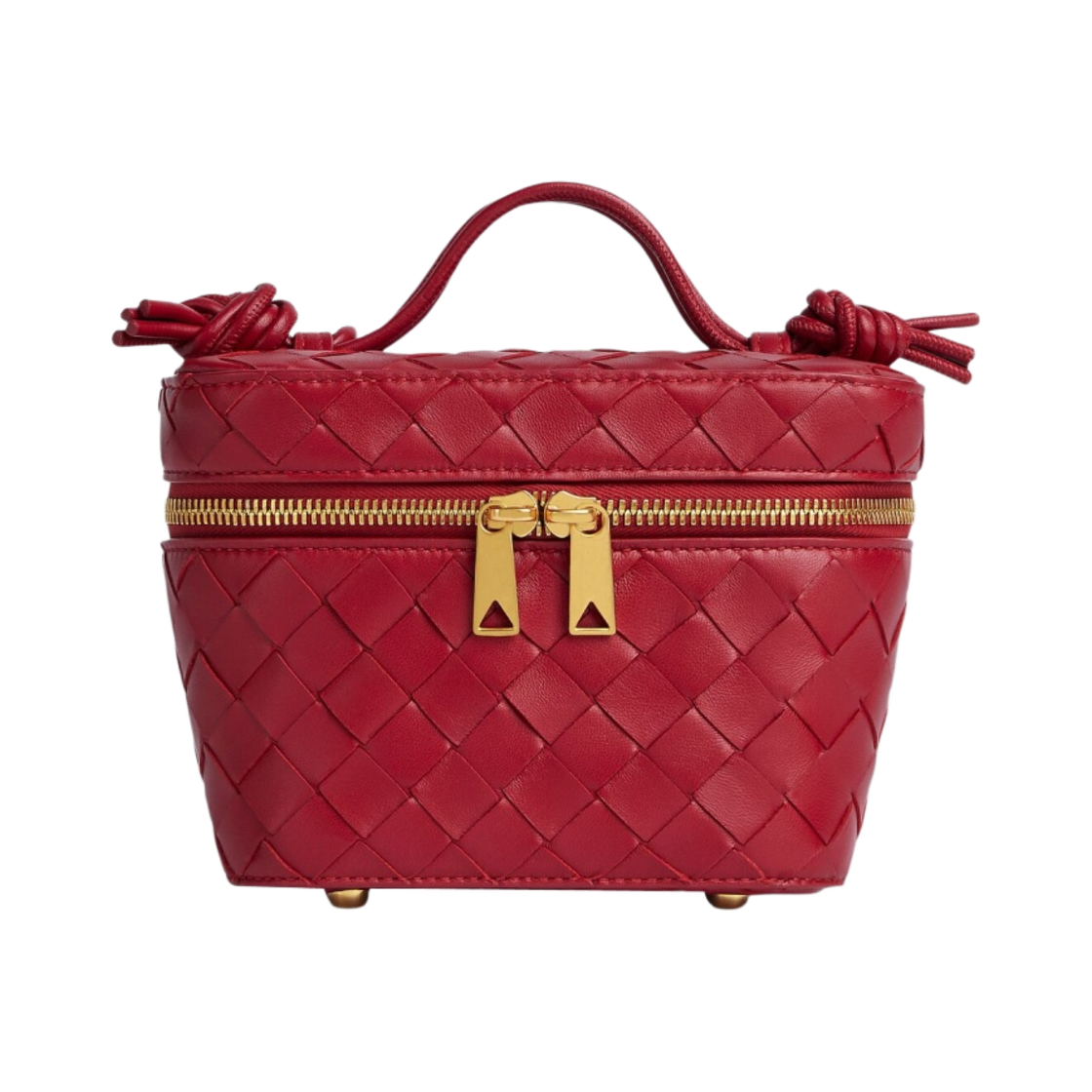 보테가 베네타 미니 인트레치아토 배니티 케이스 애플 캔디(Bottega Veneta Mini Intrecciato Vanity Case Apple Candy) - 1