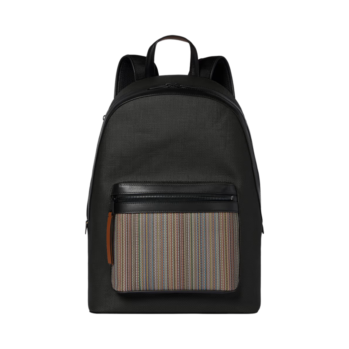 폴 스미스 코티드 캔버스 시그니쳐 스트라이프 포켓 백팩 블랙(Paul Smith Coated Canvas Signature Stripe Pocket Backpack Black)
