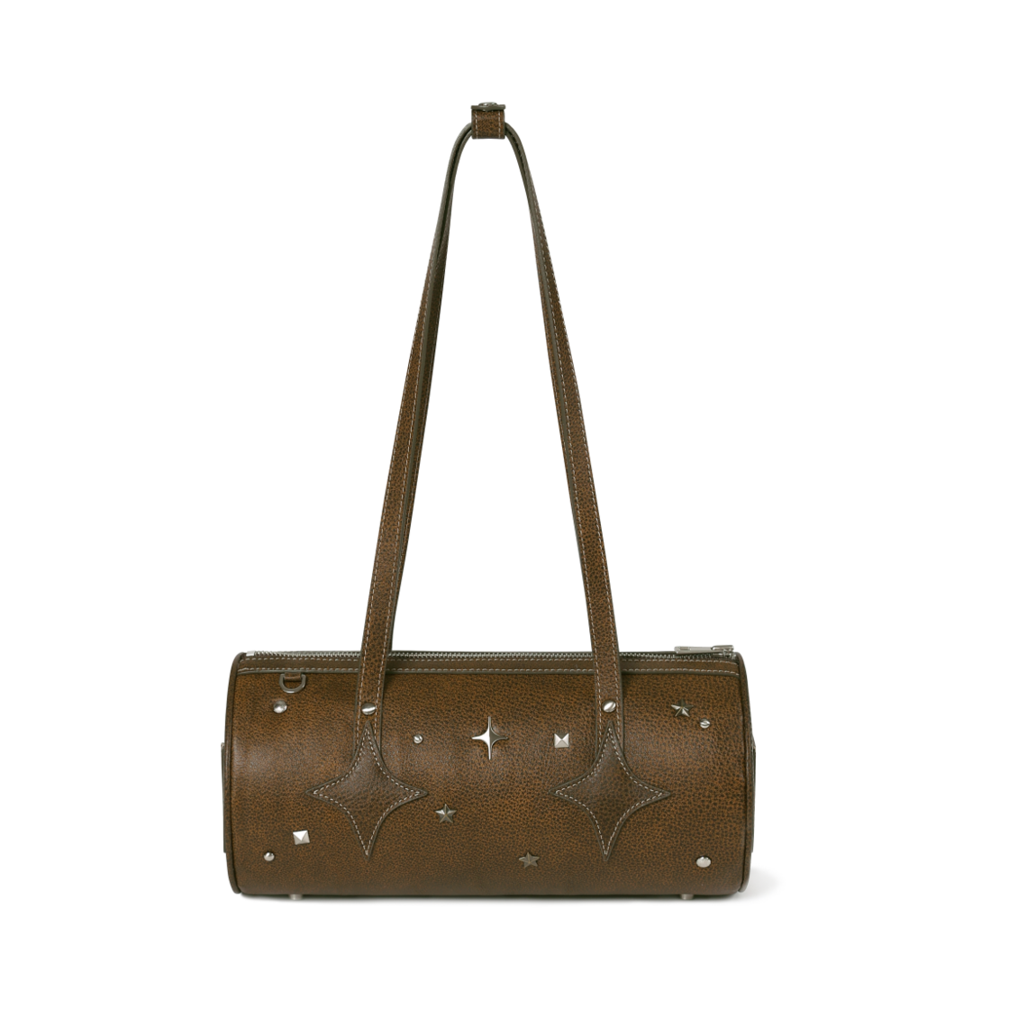 포어필 웨스턴 스터드 레더 숄더백 브라운(For Appeal Western Stud Leather Shoulder Bag Brown)