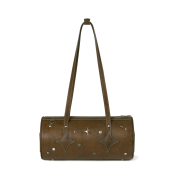 For Appeal Western Stud Leather Shoulder Bag Brown
