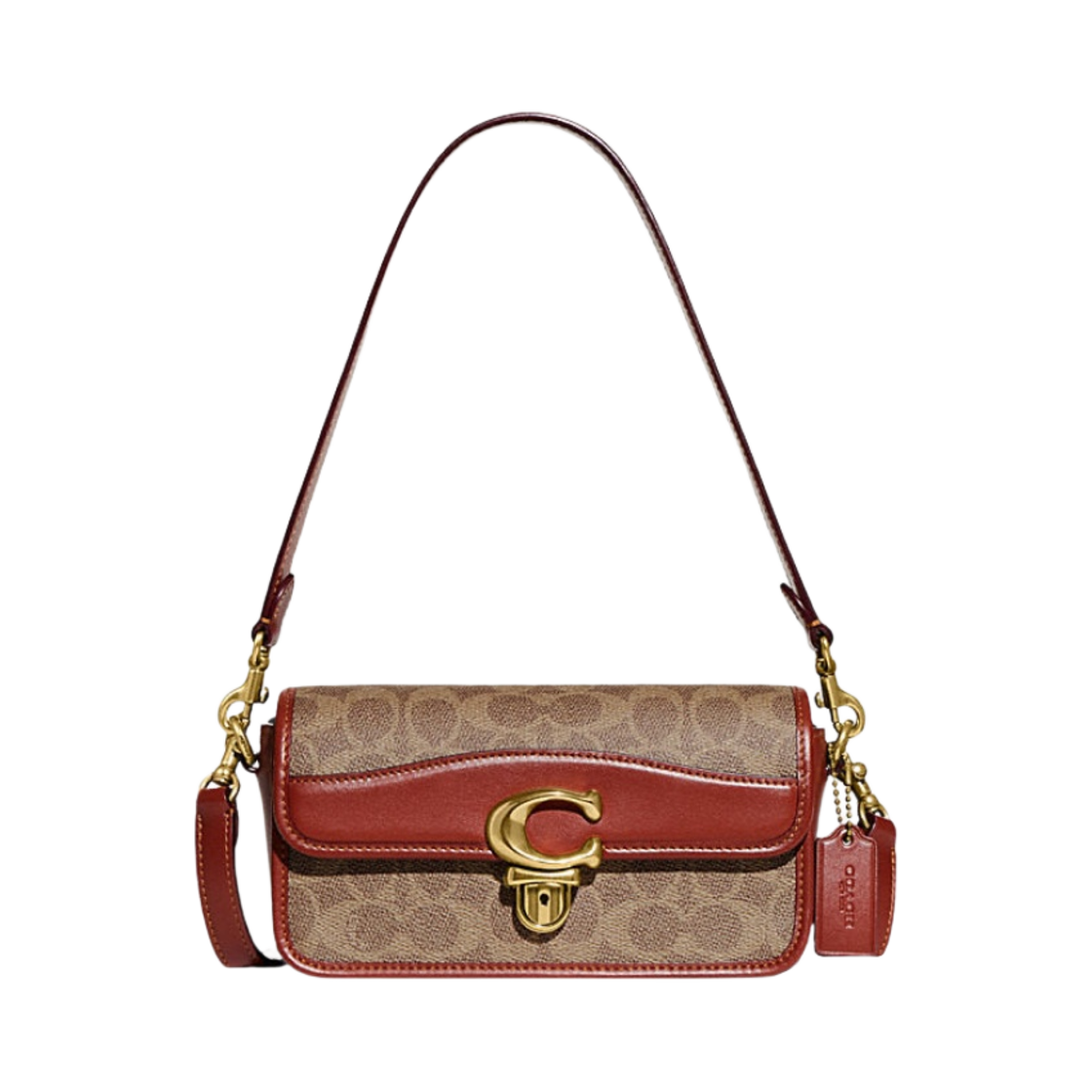 코치 스튜디오 바게트백 시그니쳐 캔버스 탄 러스트(Coach Studio Baguette Bag in Signature Canvas Tan Rust) - 1