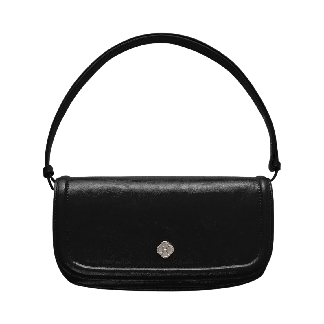 히어리 우먼 피오니 바게트 백 블랙(Heeari Women Peony Baguette Bag Black)