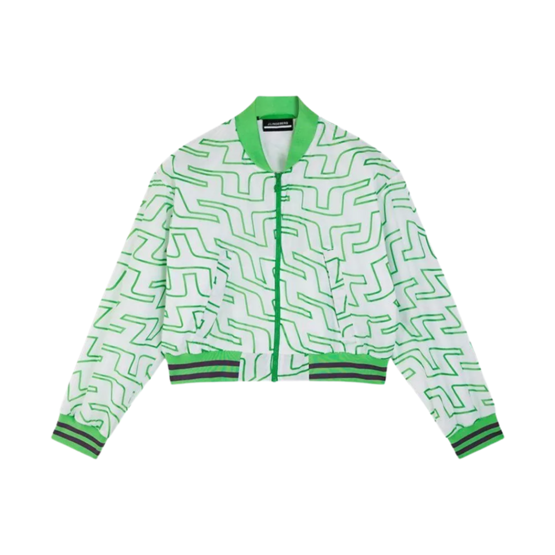 (W) 제이린드버그 오드리 자켓 브릿지 스윌 클래식 그린((W) J.Lindeberg Audrey Jacket Bridge Swirl Classic Green)