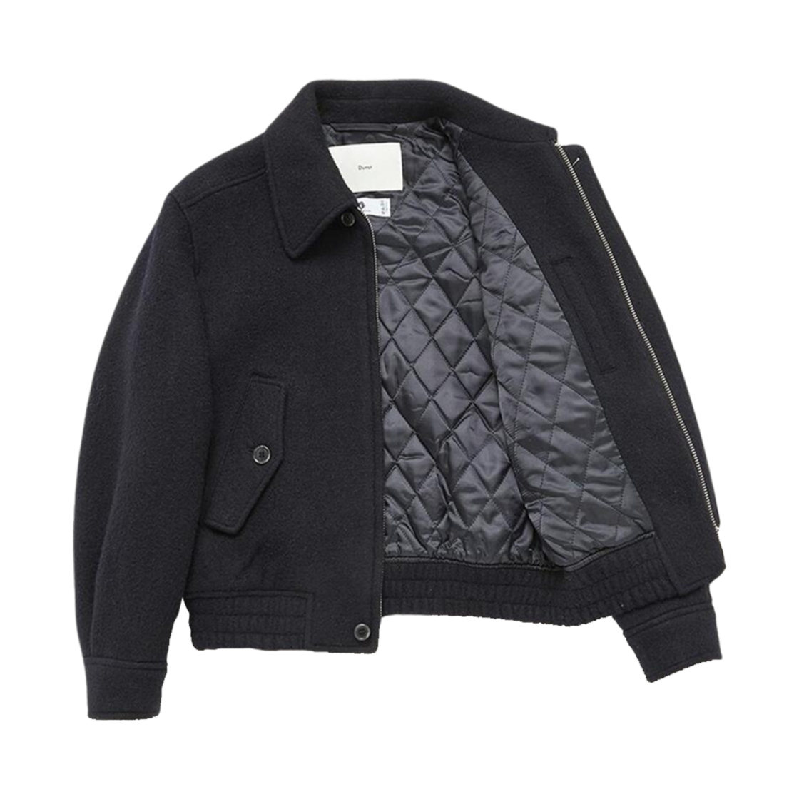 던스트 텍스쳐드 칼라 울 블루종 부클 네이비(Dunst Textured Collar Wool Blouson Boucle Navy) - 3