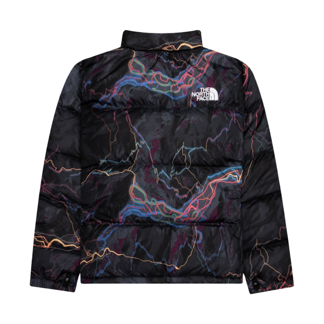 노스페이스 1996 레트로 눕시 자켓 TNF 블랙 트레일 글로우 프린트(The North Face 1996 Retro Nuptse Jacket TNF Black Trail Glow Print) - 2