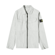 Stone Island 101WN Brushed Cotton Canvas T.CO+OLD Overshirt Light Grey - 22FW