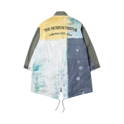 The Museum Visitor Art Work Printed Fishtail Jacket -23PS