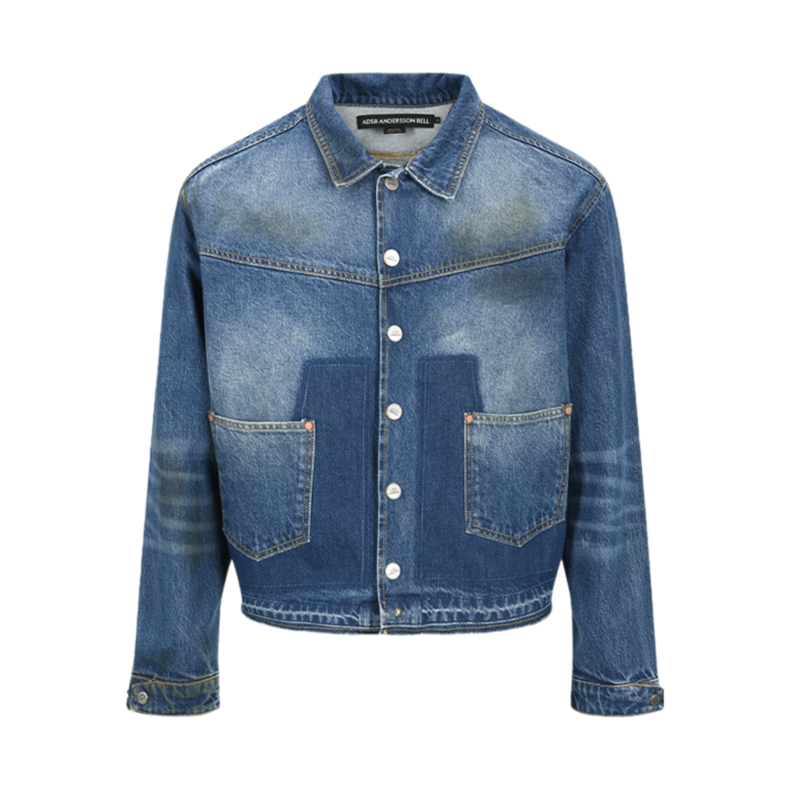 wa676m(BLUE) ADSB Andersson Bell Rodeo Motorcycle Denim Jacket Blue