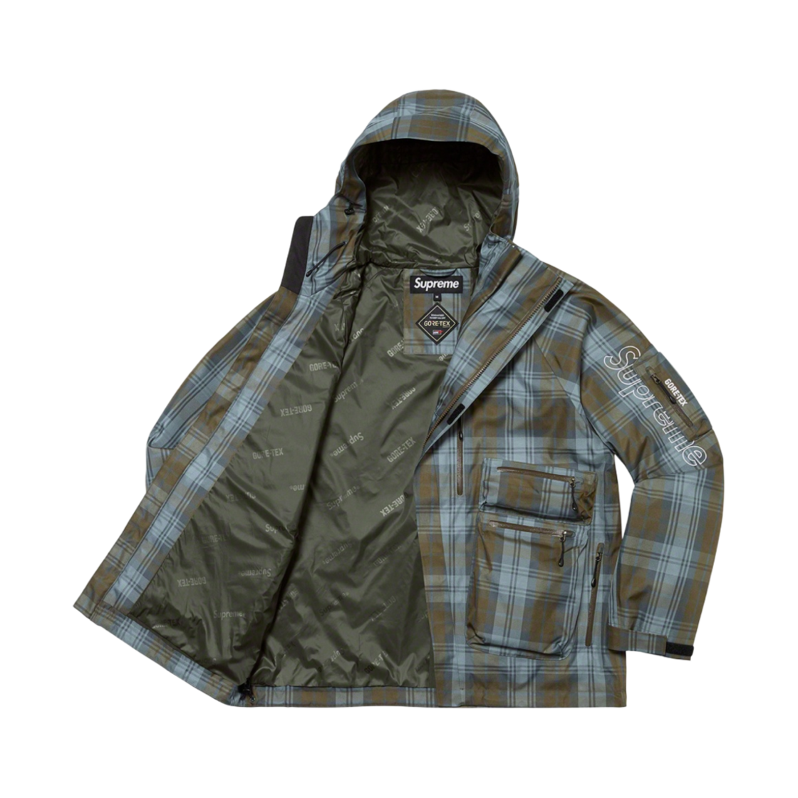 슈프림 고어텍스 테크 쉘 자켓 올리브 플래드 - 21FW(Supreme Gore-Tex Tech Shell Jacket Olive Plaid - 21FW) - 2