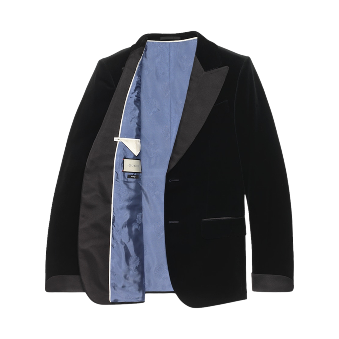 구찌 피티드 벨벳 자켓 블랙 벨벳(Gucci Fitted Velvet Jacket Black Velvet) - 2