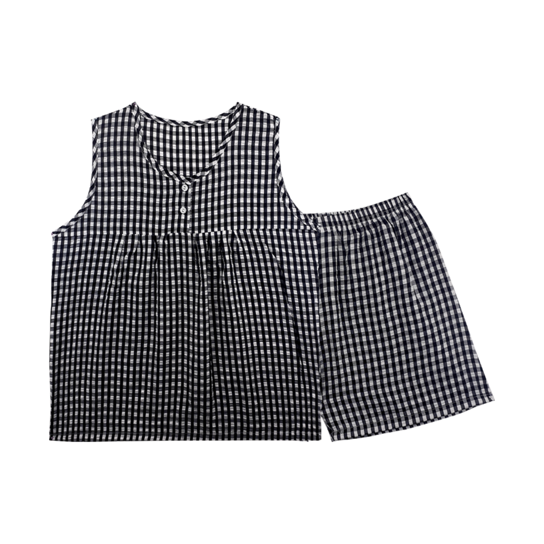 A-CO-SL-SS-BK (W) AONE Cool Embro Sleeveless Pajama Set Black