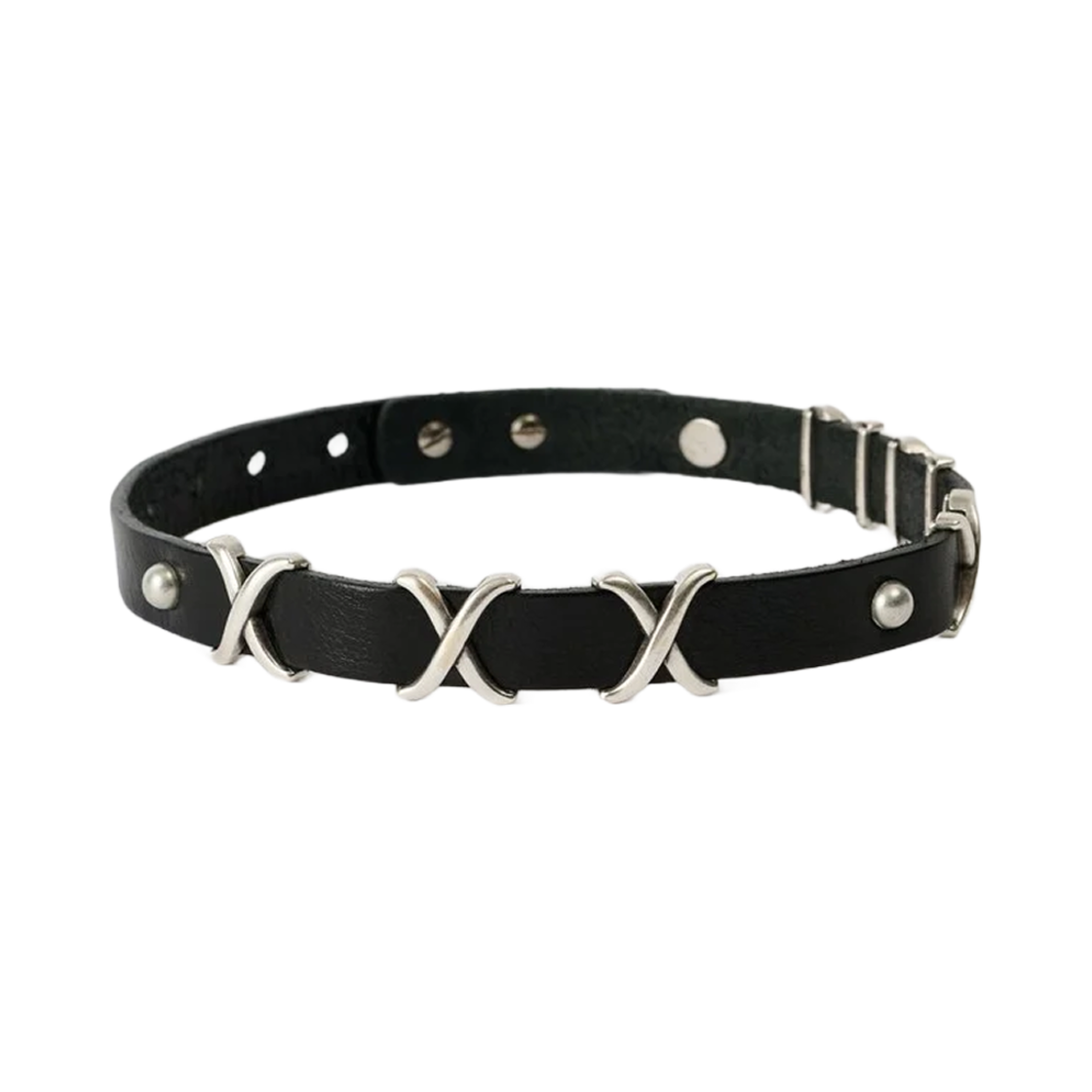 아워레가시 2cm 초커 트리오 크로스 블랙 레더 | Our Legacy | KREAM