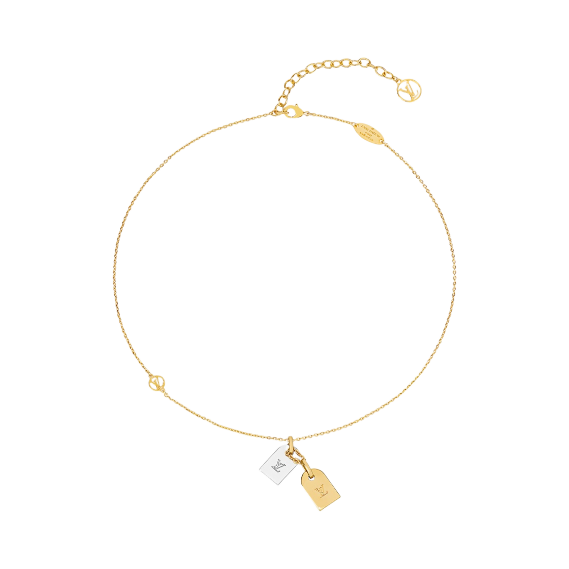 (W) 루이비통 나노그램 네클리스 골드